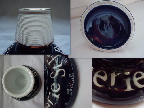 RARE PYROGENE EMAILLE BRASSERIE ST FRANCOIS BELLEVILLE MEURTHE ET MOSELLE - Foto 2 di 2