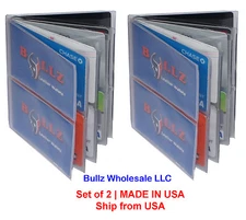 Heavy Duty Vinyl Hipster Wallet Inserts Mens 6-Pages TOP LOAD MADE IN USA 2-Pcs