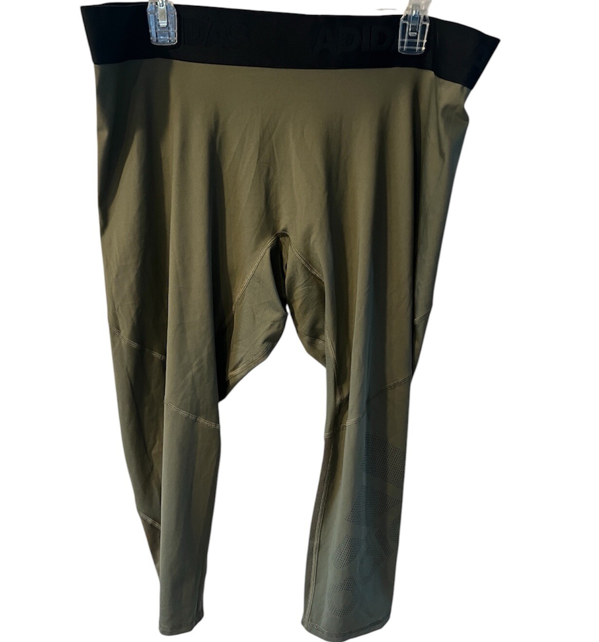 Adidas Alphaskin Climacool Sport Tights Olive Green Mens XX-Large New