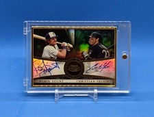 Robin Yount & Christian Yelich - 2019 Topps Gold Label Framed - Dual Auto #d 2/5