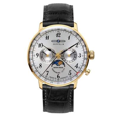 Zeppelin Men's Lz129 Hindenburg 40mm Leather Band Swiss Quartz