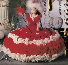BED DOLL DRESS 15" FASHION DOLL DIGEST SIZE CROCHET PATTERN INSTRUCTIONS