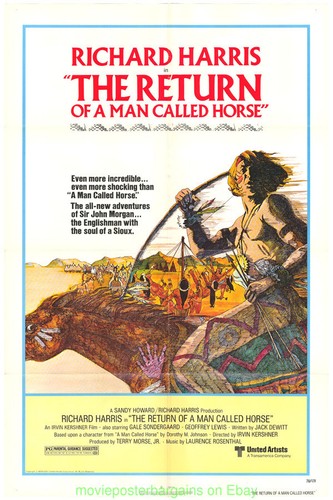THE RETURN OF A MAN CALLED HORSE MOVIE POSTER  Orig. 27x41 Folded RICHARD HARRIS