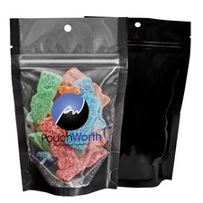 100 pcs Clear/Black Mylar 4" x 6" Stand Up Pouch Zip Lock Smell Proof Bags