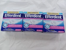(3 Pack) Efferdent Anti-Bacterial Denture Cleanser Tablets - 132 Total Tablets 