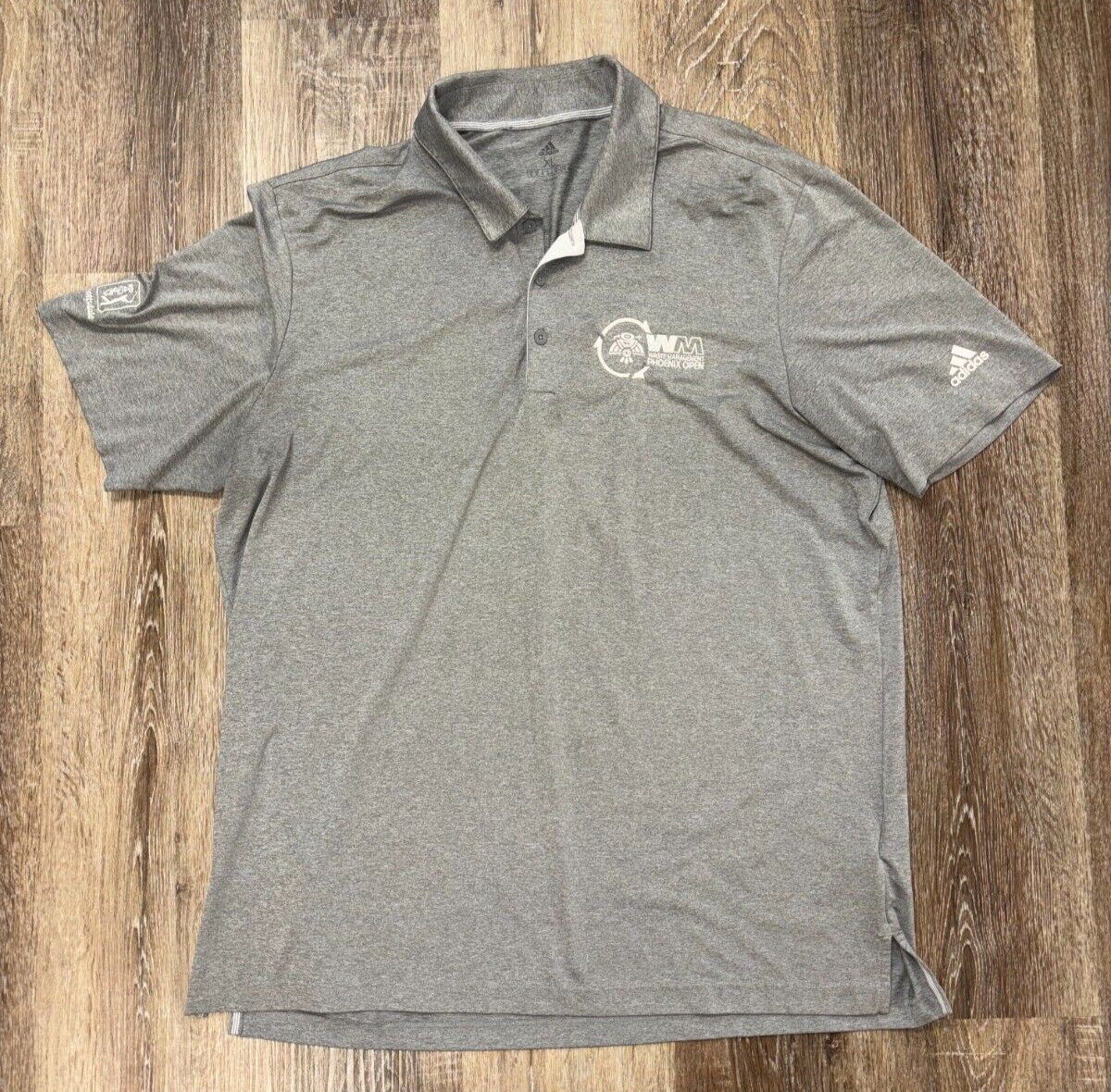 Adidas Men Sz XL Shirt Dress Casual Polo Golf Gray Waste