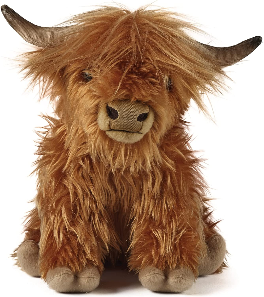 28cm Highland Cow Plush Doll Baby Stuffed Animal Soft Toys Scottish Cow  New-USA