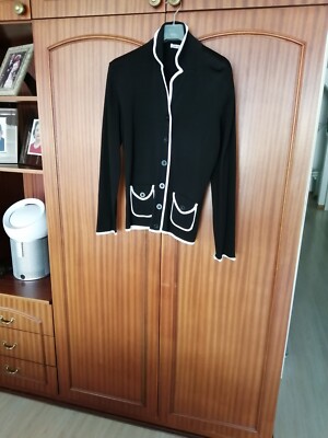 vanilia - Strickjacke - Schwarz - Weiß - Gr. L - Neu - VK 189 Euro