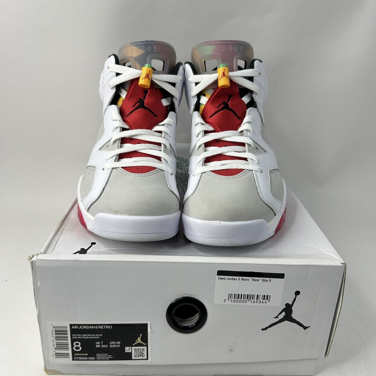 Nike Air Jordan 6 Retro “Hare/Neutral Grey White True Red