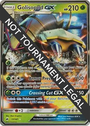 Golisopod GX 17/147 Burning Shadows Ultra Rare Pokemon Near Mint NM