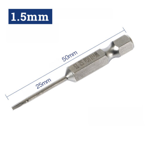 Solid Torx Screwdriver Bit Magnetic 1/4" Hex Star Security Pin T3 to T40 Long - Picture 19 of 59
