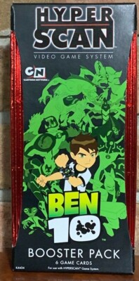 HYPER SCAN VIDEO GAME SYSTEM* BEN 10 * BOOSTER PACK* 6 GAME CARDS
