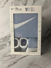 Nike Baby Bodysuit, Hat and Booties 3 Piece Set Cobalt Newborn Size 0-6M NEW
