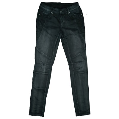 Blue Monkey Stretch Jeans Hose Slim low Rise Skinny 32 XXS W25 L32 used schwarz