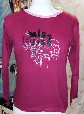 Damen-, Mädchen-Trikot, -Shirt ''Miss Bliss'', Gr. S, Lila, Weinrot, Langarm