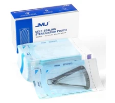 200 Self-Sealing Sterilization Pouch, 3.5" x 6.5" (5.25) Paper/Blue Film (1 Box)