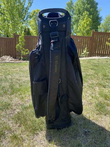 Wilson Xtra Golf Cart Golf Bag W/ Rain cover - Black/Grey/Red - Picture 4 of 11