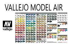 VALLEJO MODEL AIR Acrylic 17ml Bottles COMPLETE RANGE YOUR CHOICE
