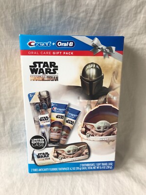 Crest + Oral B Star Wars Mandalorian Oral Care Gift Pack Grogu Baby Yoda New