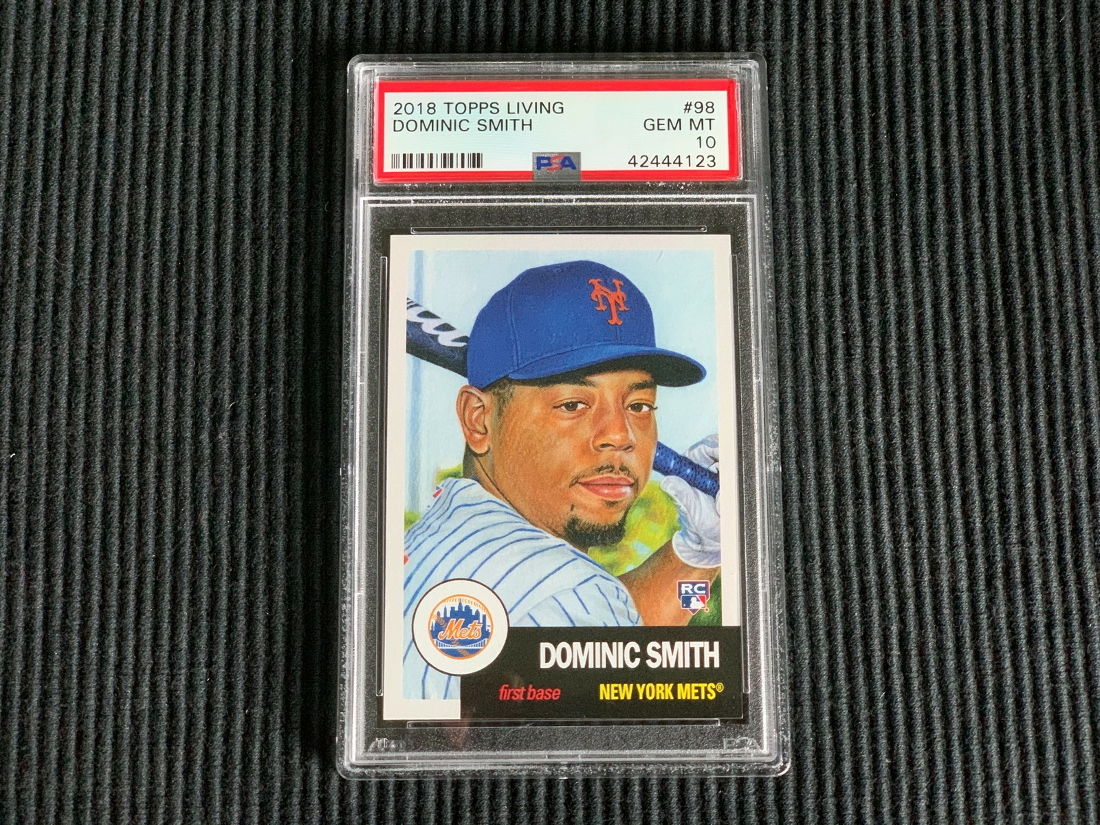 2018 TOPPS LIVING SET #98 DOMINIC SMITH *ROOKIE PSA 10 GEM MINT* NEW YORK METS