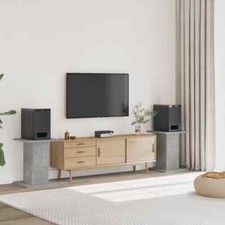 Image of Speaker Stands 2 pcs Concrete Grey 30x30x60 cm Engineered Wood vidaXL