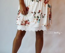 Modest Opaque Lace Dress Extender HALF SLIP Style 1L size S-4XL