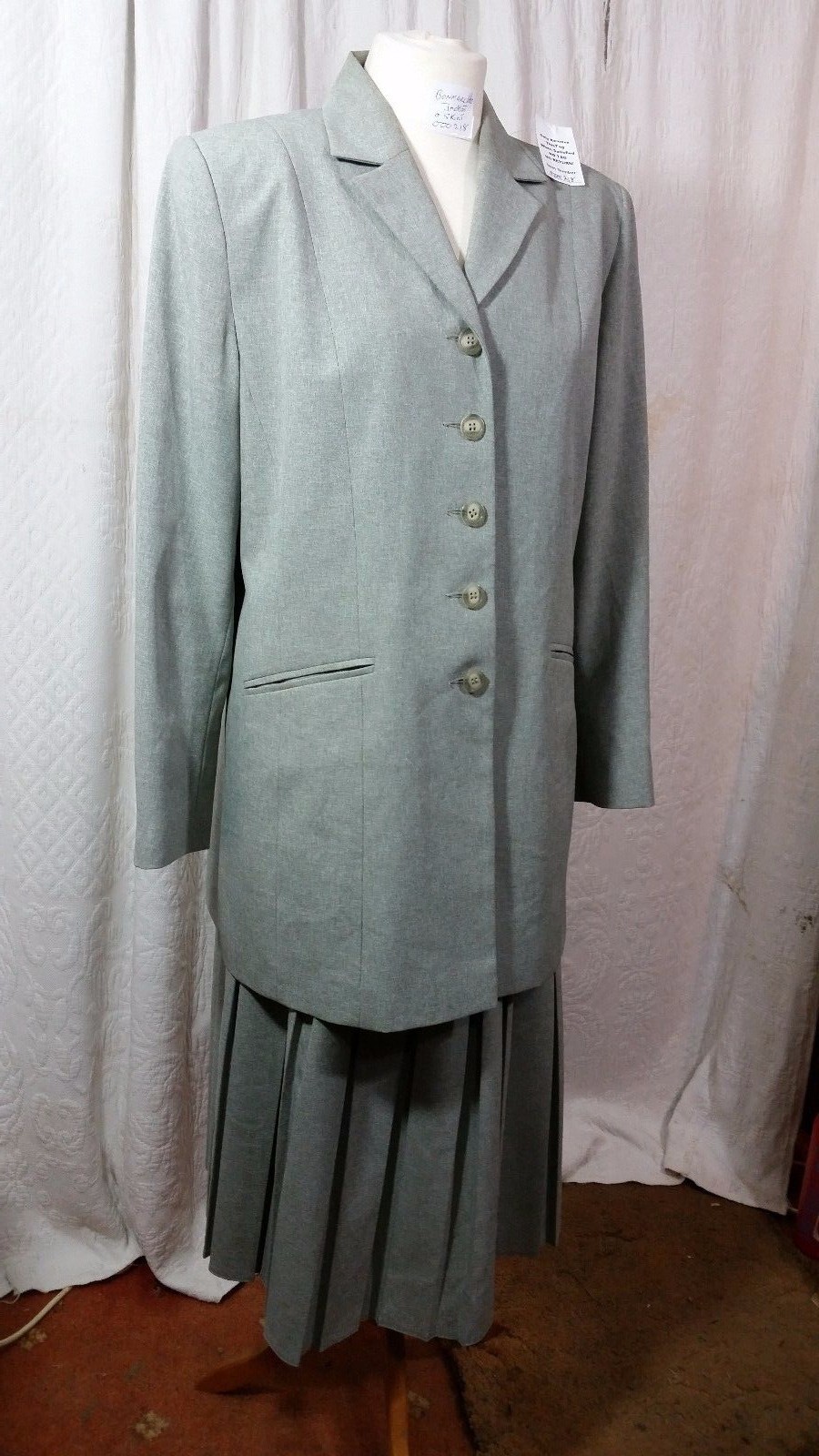 *BON MARCHE* Ladies Green 2pc TAILORED SUIT SKIRT & JACKET UK16 eBay