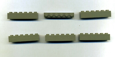 Lego -- 3009 -- 1 x 6 -- Grau/OldDKGray -- Basic -- 6 Stück --