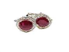 Natural Ruby Cufflink 5x7 mm Oval Ruby Cufflinks July Birthstone Cufflinks