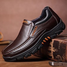 Casual Men's Leather Loafers Shoes Breathable Driving Slip on Moccasins Shoes