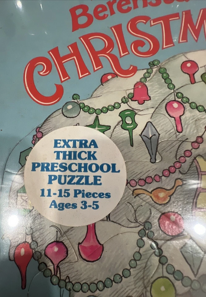VTG 1980 Random House The Berenstain Bears Christmas Tree Puzzle Sealed New - Image 3 of 4