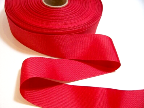 Offray Red Grosgrain Ribbon 1 1/2 inches wide x 10 yards, 432 - Afbeelding 1 van 4