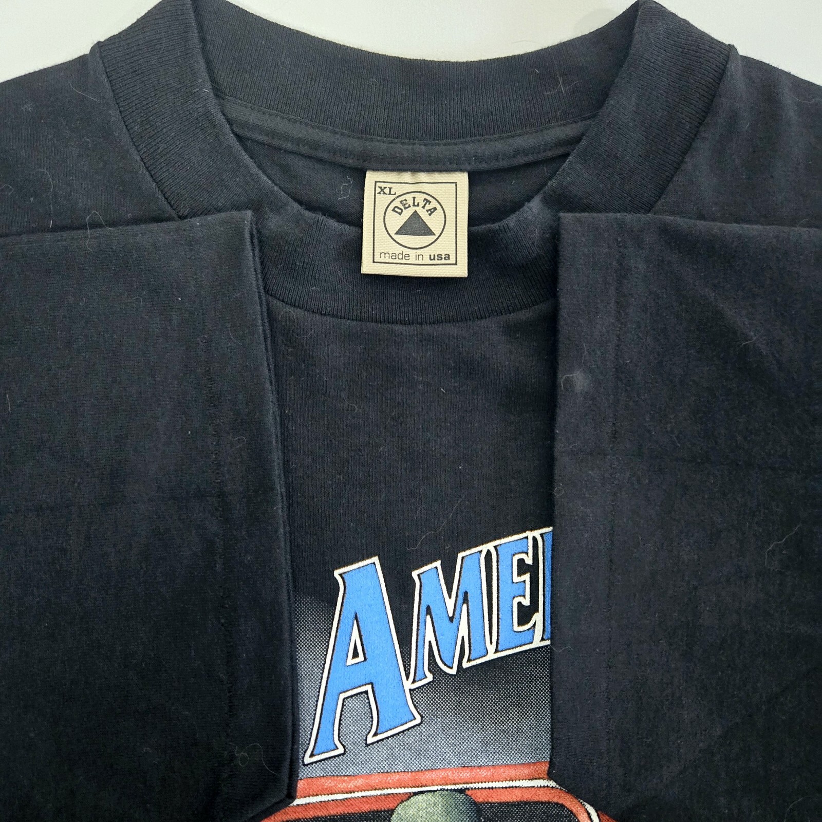 Vintage 1992 Harley Davidson 3D Emblem “I’m An American Gun Rights” T-Shirt XL image 8