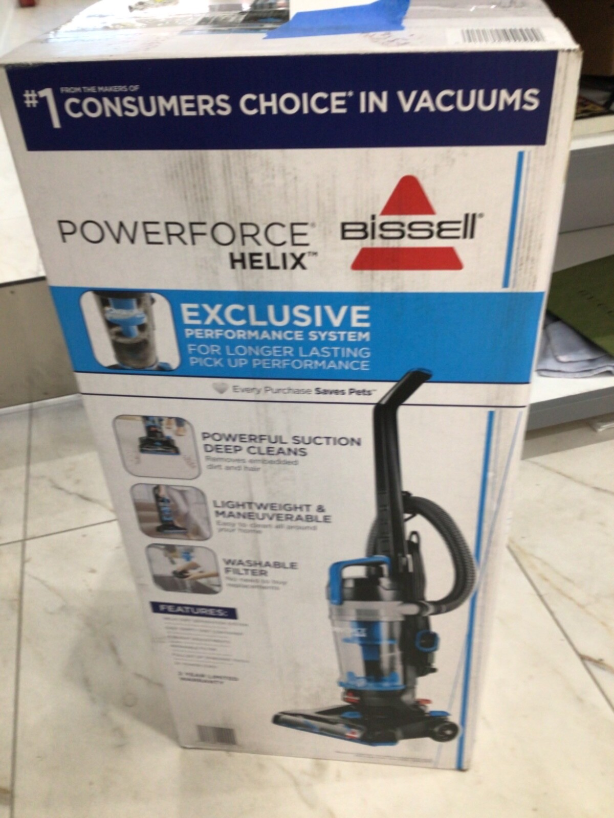 BISSELL Power Force Helix Turbo Rewind Bagless Vacuum Cleaner, 1797 F1