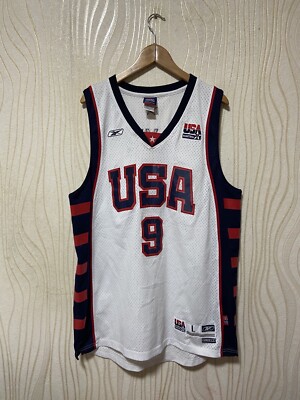 USA BASKETBALL SHIRT JERSEY REEBOK sz L MEN #9 LEBRON JAMES | eBay