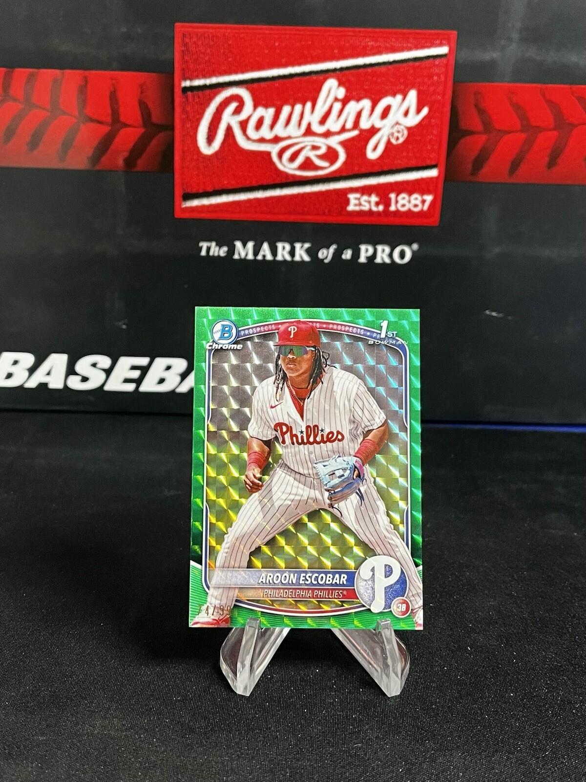 2025 Bowman Chrome Aroon Escobar Green Geometric Refractor /99 #BCP-65 1st