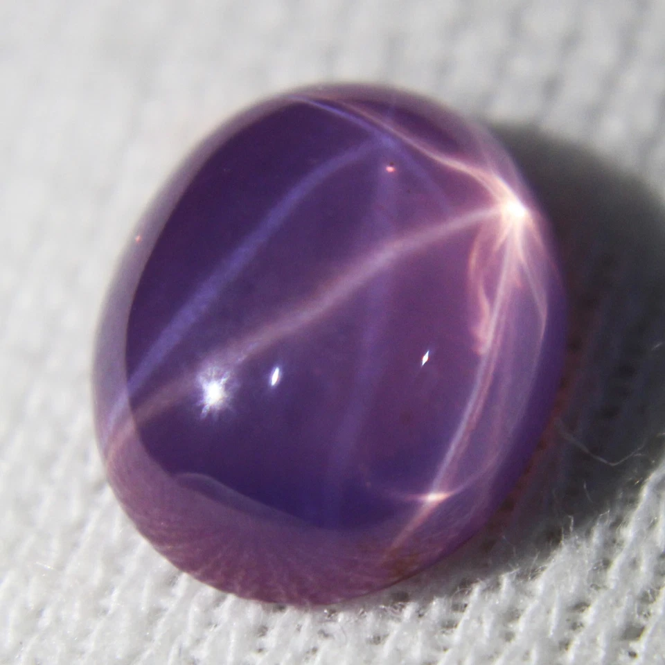8-9 Ct Certified 6 Rays Pink Star Sapphire Cabochon Loose Gemstones - Image 4 of 4
