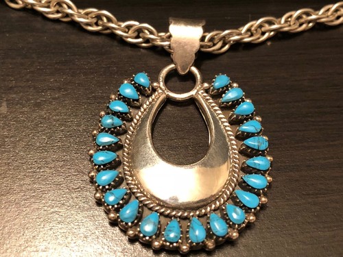 Vintage beautiful Sterling 925 Silver Necklace - Picture 2 of 3