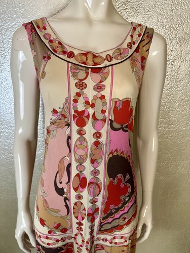 Vintage 1960 Ladies EMILIO PUCCI Silk Dress Made in Italy for Stewarts MOD - Picture 10 of 17