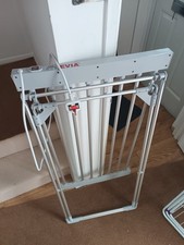 Electric Heated Drying Rack White Metal Foldable