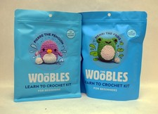 The Woobles Henri the Frog AND Pierre the Penguin New/Sealed Crochet Kits 