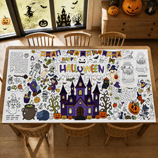 Halloween Party Decorations Activity Giant Coloring 30 x 72 inches, White