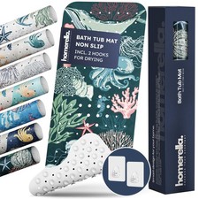 Baby Bath Tub Mat  Anti Mold Mildew Resistant Non Slip and Adult Bath Tub Sh...