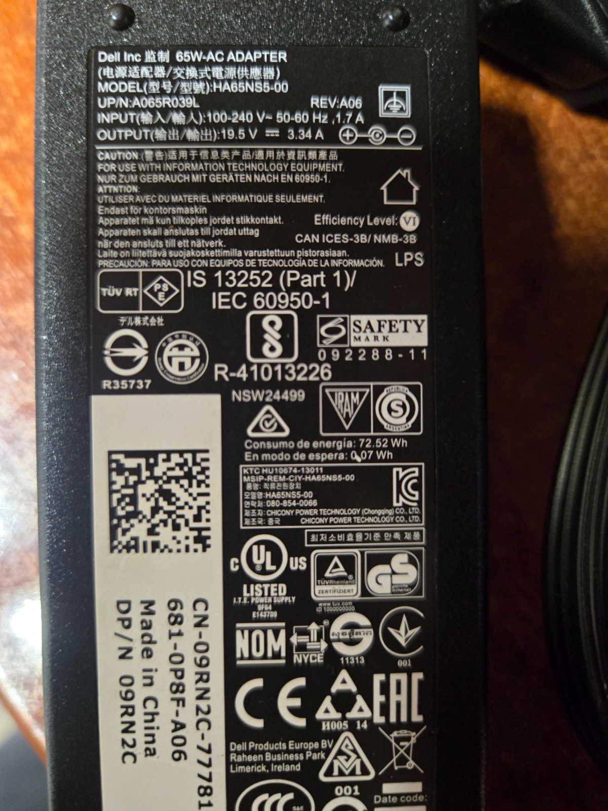 Charger With Wall Outlet Cord