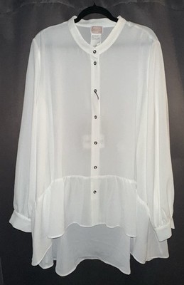 Marina Rinaldi High Low Peplum Blouse