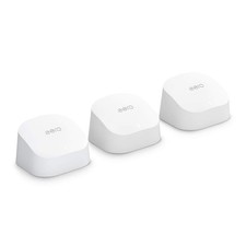 Amazon eero 6 mesh wifi system - Supports internet plans up to 500 Mbps, Coverag