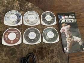 Sony PSP 2001 Black Handheld System Console W/ Games Tested Working Excellent