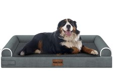 Large Orthopedic Jumbo Dog Bed for Extra Large Dogs - Washable Egg Crate Foam