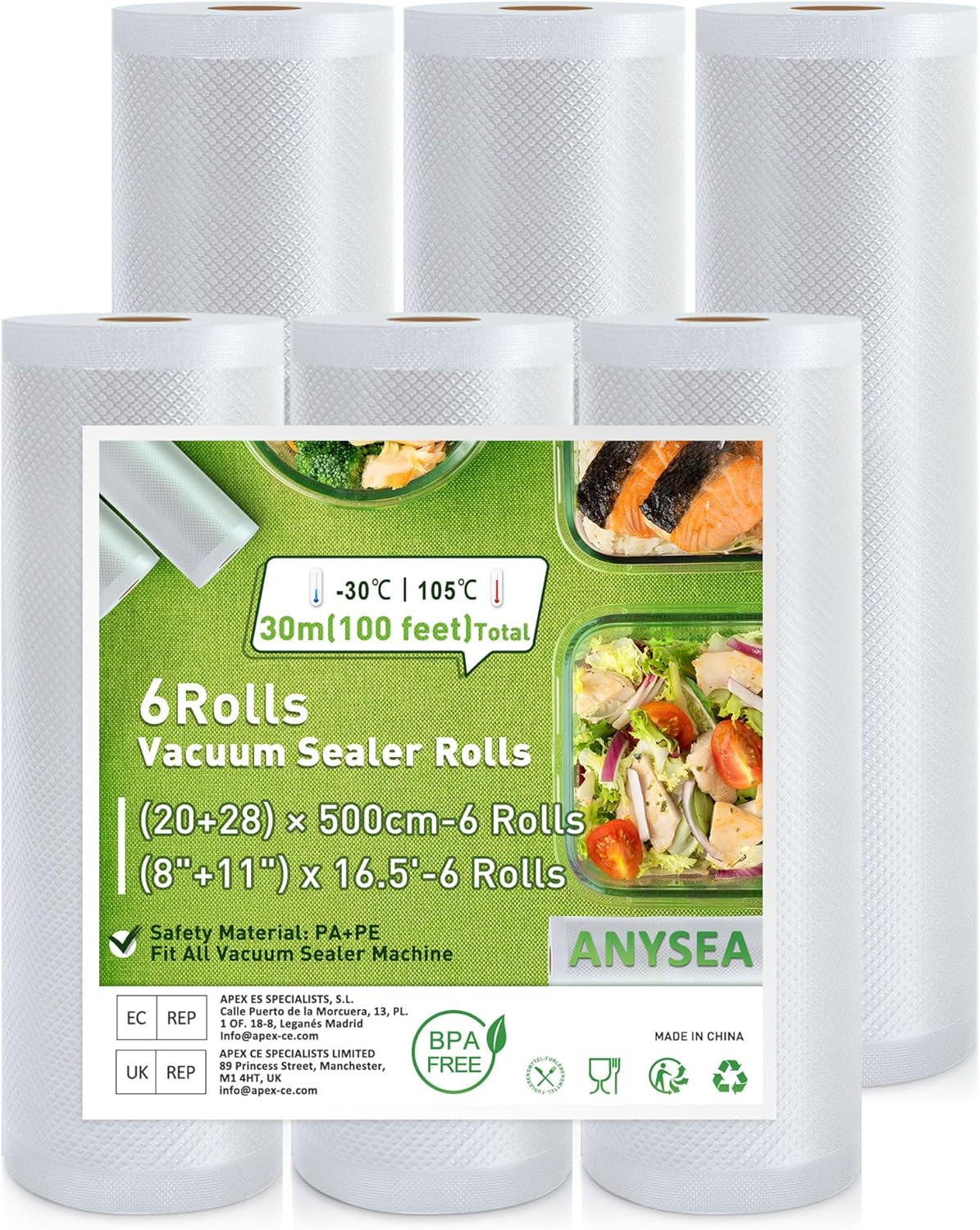 Recensione Rotoli Sottovuoto Alimenti 20cm x 5m | 3 Pezzi Top