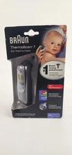 Braun Thermoscan 7 Digital Ear Thermometer Used No Plastic Filters Included 